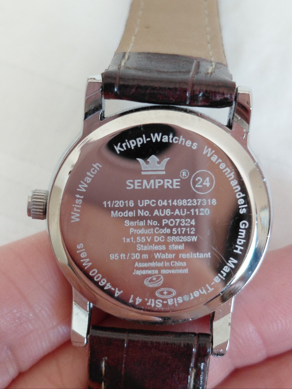 Sempre Brown Rose Gold Rhinestone Watch - Picture 4 of 6